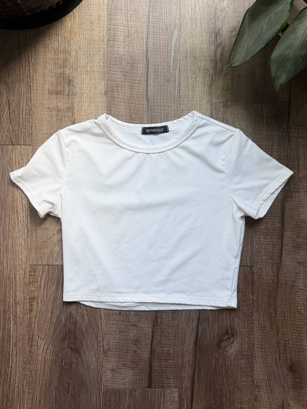 White Short Sleeve Crop Top